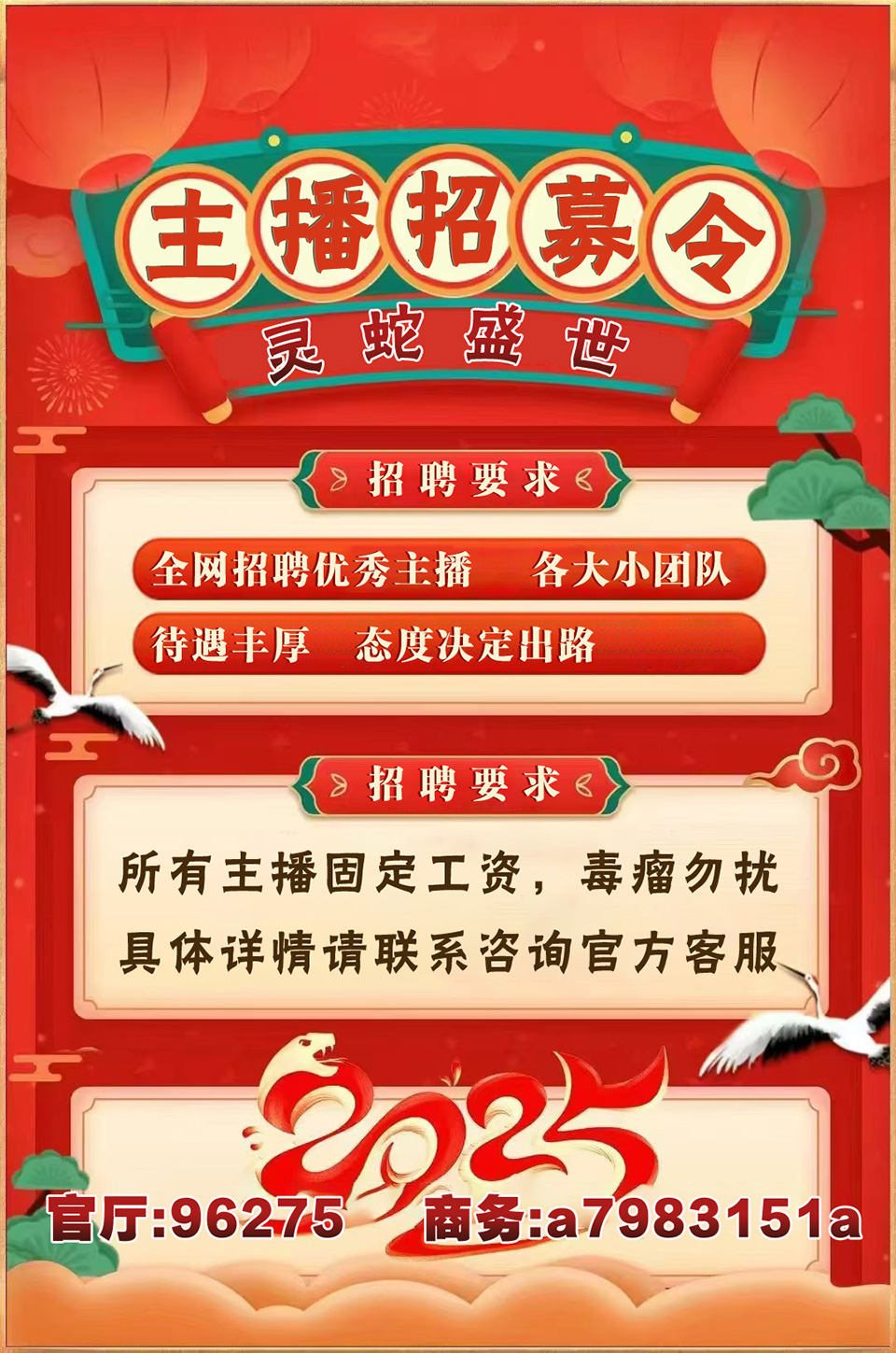 主播招募令喜庆